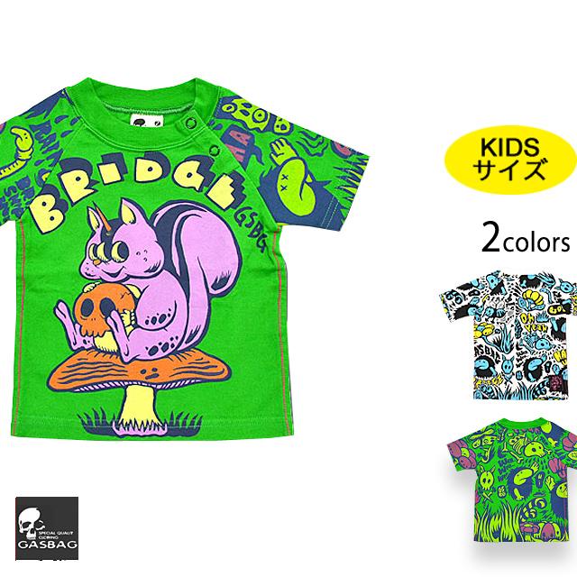SQUIRREL SKULL半袖Tシャツ GAS BAG キッズ ガスバッグ 子供服