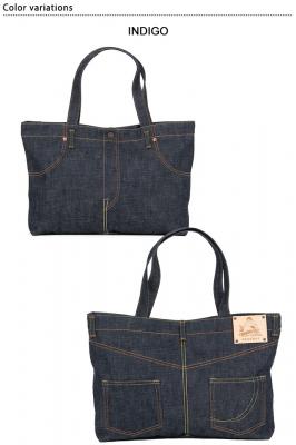 銅丹デニムトートバッグ 桃太郎ジーンズ B-11-D MOMOTARO JEANS かばん