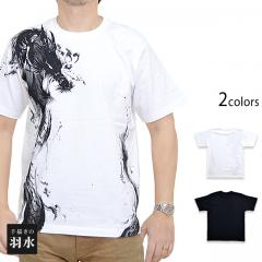 手描き半袖Tシャツ「龍2021」◆手描きの羽水