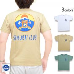 半袖Tシャツ「SAMURAI CLUB」◆BUZZ RICKSON'S