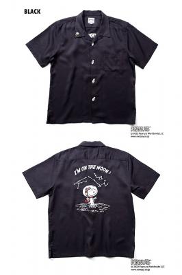 ピーナッツコラボEMBボウリングシャツ「スヌーピーSPACE」◆HOUSTON