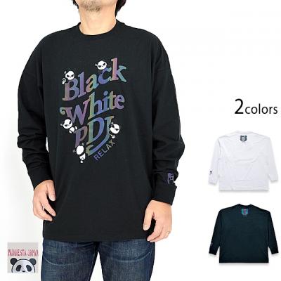 B/W-PDJ RELAXシリーズ ミラープリントロングTシャツ◆PANDIESTA JAPAN