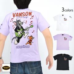vanson×TOM＆JERRYコラボ 天竺半袖Tシャツ◆vanson