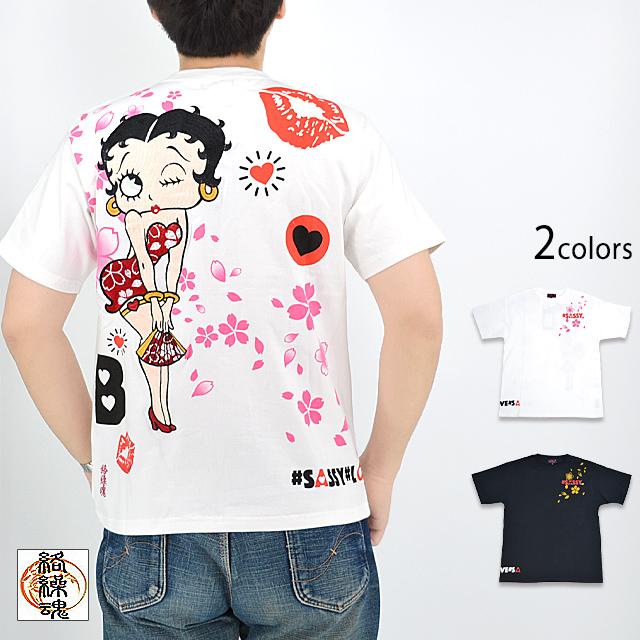 BETTY BOOP×絡繰魂 BETTY半袖Tシャツ 絡繰魂 232003 和柄 和風