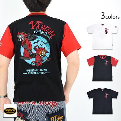 vanson×TOM＆JERRYコラボ 天竺半袖Tシャツ vanson TJV-2312 ヴァンソン ...