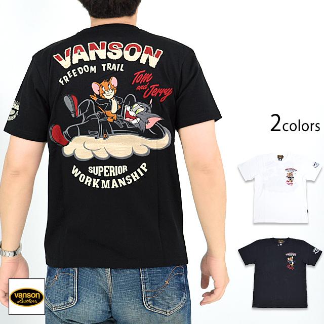 vanson×TOM＆JERRYコラボ 天竺半袖Tシャツ vanson TJV-2326