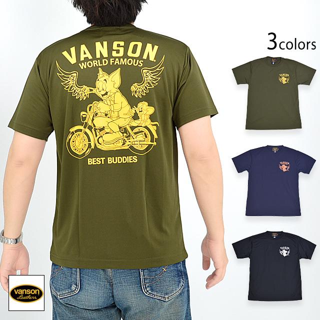 VANSON バンソン トムとジェリー TJV-2521 ドライ 半袖Tシャツ
