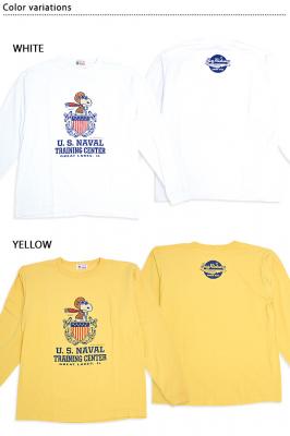 BUZZ×PEANUTSロングTシャツ「US NAVAL TRAINING CENTER」◆BUZZ RICKSON'S