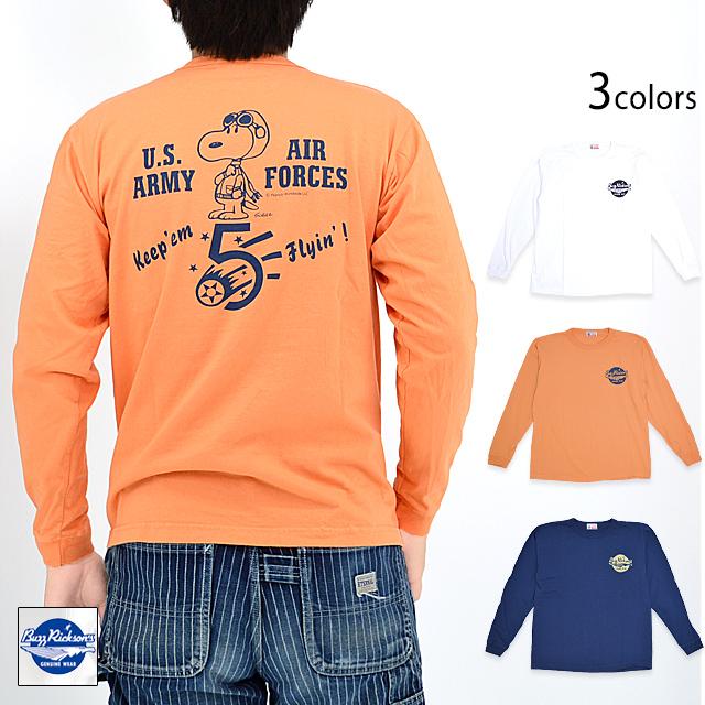 BUZZ×PEANUTSロングTシャツ「keep 'em Fllyin'」 BUZZ RICKSON'S