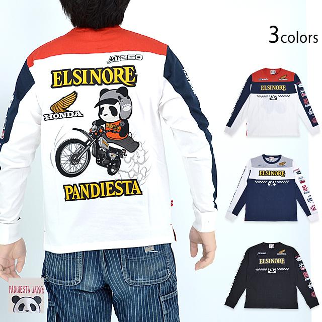 HONDA×PANDIESTA MT250エルシノアロングTシャツ PANDIESTA JAPAN HONDA×PANDIESTA MT250エルシノアロングTシャツ PANDIESTA JAPAN