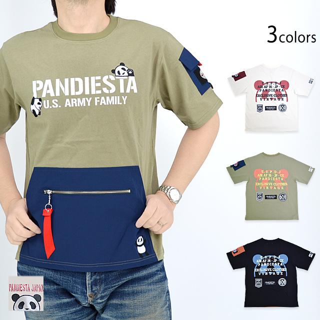 PDJ-ARMYミリタリーポケット半袖Tシャツ PANDIESTA JAPAN 554950