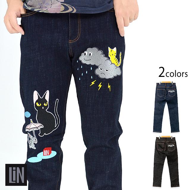 猫イラストのデニムパンツ 45325_1_expand.jpg