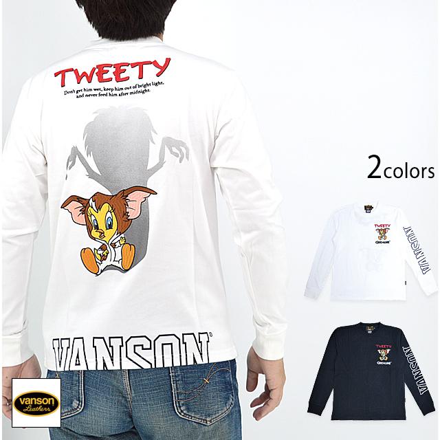 vanson×LOONEY WARNER BROS.100周年記念モデル 天竺ロングTシャツ vanson LTV-2402 バンソン ヴァンソン 刺繍 vanson×LOONEY WARNER BROS.100周年記念モデル 天竺ロングTシャツ