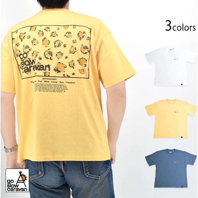 USA/C スクエアLOGOバックプリントゆったりTシャツ go slow