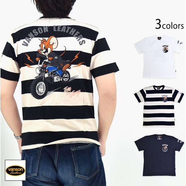 vanson×TOM＆JERRY 天竺半袖Tシャツ vanson TJV-2518 バンソン