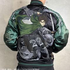 絡繰魂×進撃の巨人 リバーシブルスカジャン「リヴァイ」◆絡繰魂
