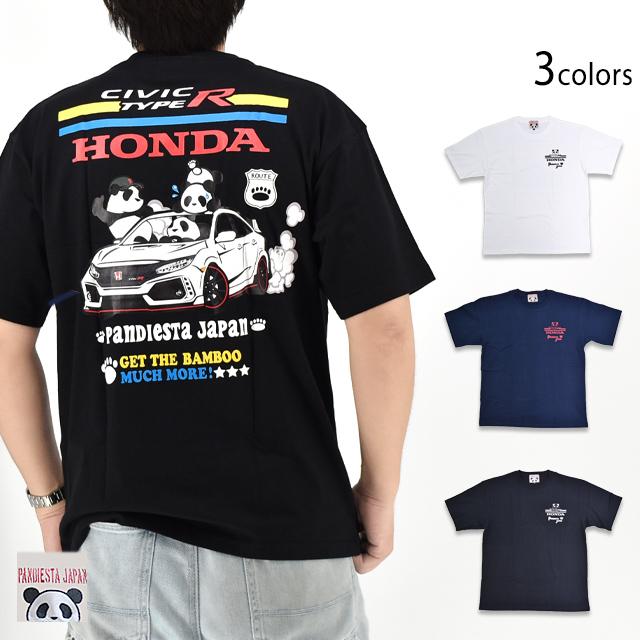 HONDA×PANDIESTA シビックタイプRコットン半袖Tシャツ PANDIESTA JAPAN