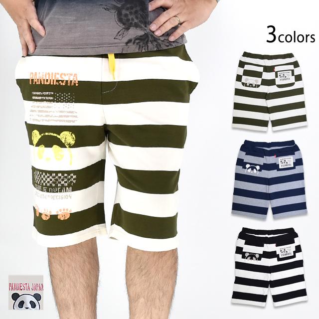 BARBARRIAN ボーダーハーフパンツ　スウェット　Mメンズ 白系 BARBARRIAN ボーダーハーフパンツ スウェット Mメンズ 白系