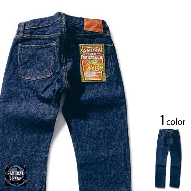 19ozスリムテーパードデニムパンツ・ワンウォッシュ サムライジーンズ