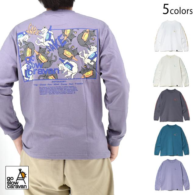 USA/C スクエアLOGO バックプリントロングスリーブTシャツ go slow