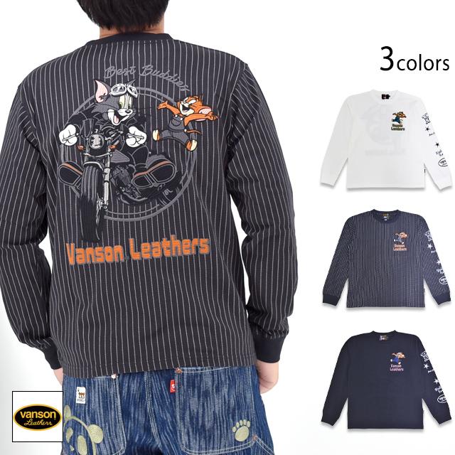 TOM＆JERRYコラボ 天竺ロングTシャツ vanson TJV-2530 バンソン