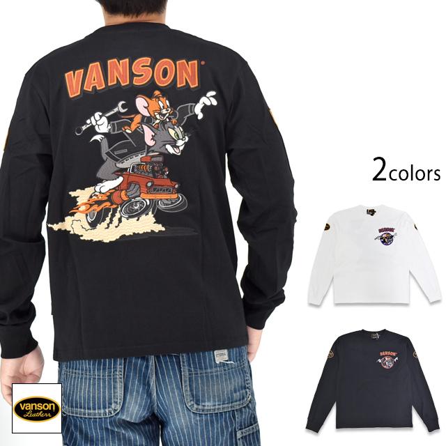 TOM＆JERRYコラボ 天竺ロングTシャツ vanson TJV-2531 バンソン