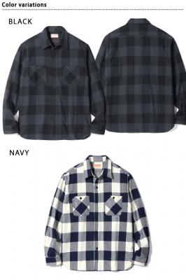cC`FbN[NVc/TWILL CHECK WORK SHIRTSUGER CANE