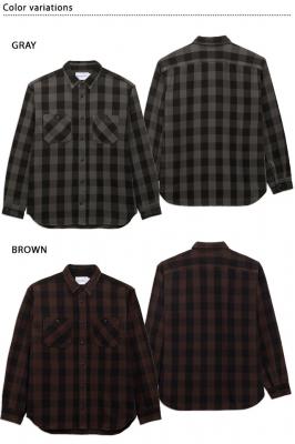 RbgcCubN`FbNVc/BLOCK CHECK L/S SHIRTYW[Y