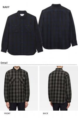 RbgcCubN`FbNVc/BLOCK CHECK L/S SHIRTYW[Y