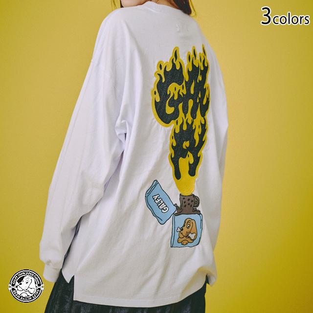 FIREライターロングTシャツ GALFY 153086 ガルフィー ゆったりめ