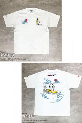 絡繰魂×スヌーピーコラボ JAPAN SURF半袖Tシャツ◆絡繰魂