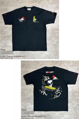 絡繰魂×スヌーピーコラボ JAPAN SURF半袖Tシャツ◆絡繰魂