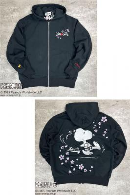 絡繰魂×スヌーピーコラボ KARATEスウェットジップパーカー◆絡繰魂