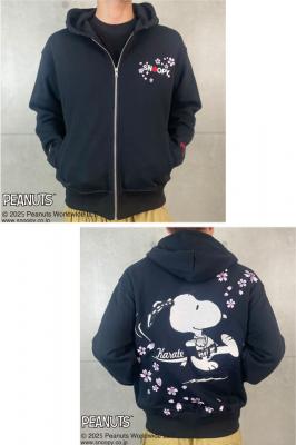 絡繰魂×スヌーピーコラボ KARATEスウェットジップパーカー◆絡繰魂
