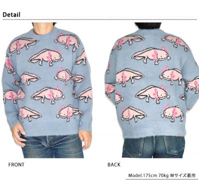 ウーパールーパー シャギーMIXジャガードニットBIGセーター◆go slow caravan