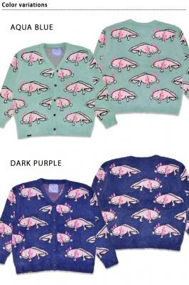 ウーパールーパー シャギーMIXジャガードニットカーディガン◆go slow caravan