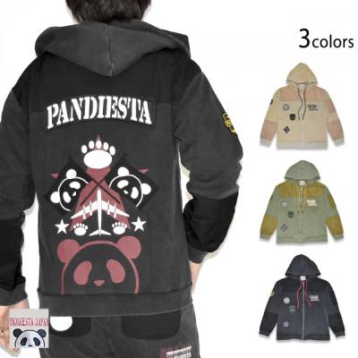 エアフォースパンダ切替フルジップパーカー◆PANDIESTA JAPAN