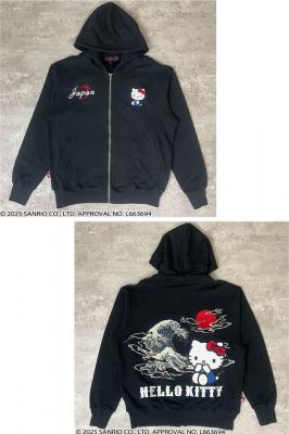 Hello Kitty×絡繰魂コラボ UKIYOEスウェットジップパーカー◆絡繰魂