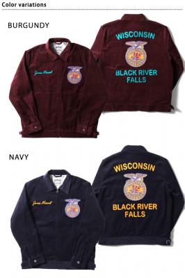 コーデュロイ刺繍ジャケット「FFA」◆HOUSTON