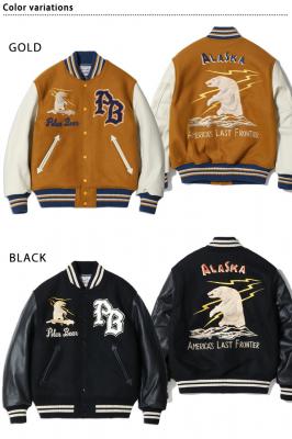 30oz. WOOL MELTON AWARD JACKET「POLAR BEAR」◆WHITES VILLE