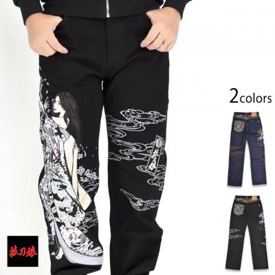 抜刀娘 結愛花魁デニムパンツ◆抜刀娘