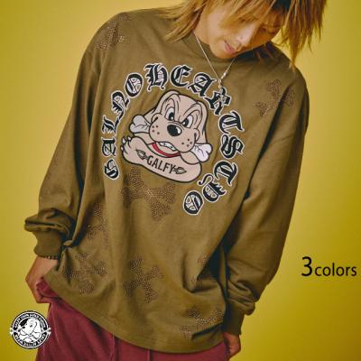 ピカピカ骨骨ロングTシャツ◆GALFY