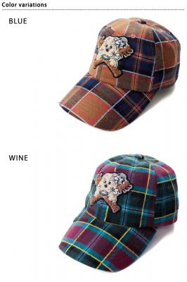 ワッペンいっこチェックキャップ◆GALFY