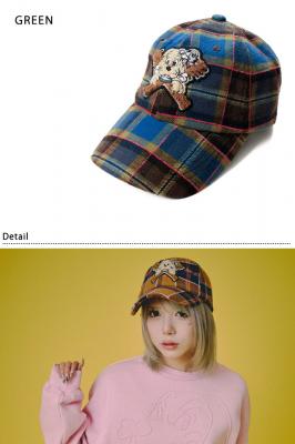 ワッペンいっこチェックキャップ◆GALFY