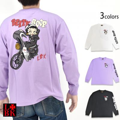 LBK×BETTY 全開バリバリ!ヤン車BETTYロングTシャツ◆ロウブロウナックル