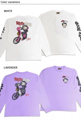 LBK×BETTY 全開バリバリ!ヤン車BETTYロングTシャツ◆ロウブロウナックル