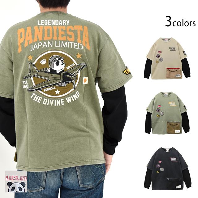 サコッシュ付フェイクレイヤースウェット◇PANDIESTA JAPAN｜長袖