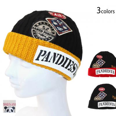 ミリタリーワッペンニットキャップ◆PANDIESTA JAPAN