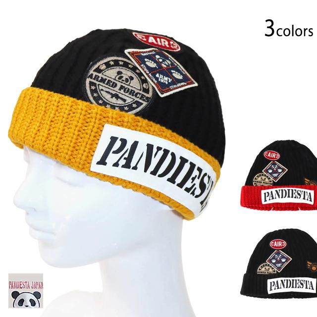 ミリタリーワッペンニットキャップ PANDIESTA JAPAN 595967 パンディ