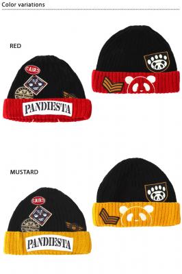 ミリタリーワッペンニットキャップ◆PANDIESTA JAPAN